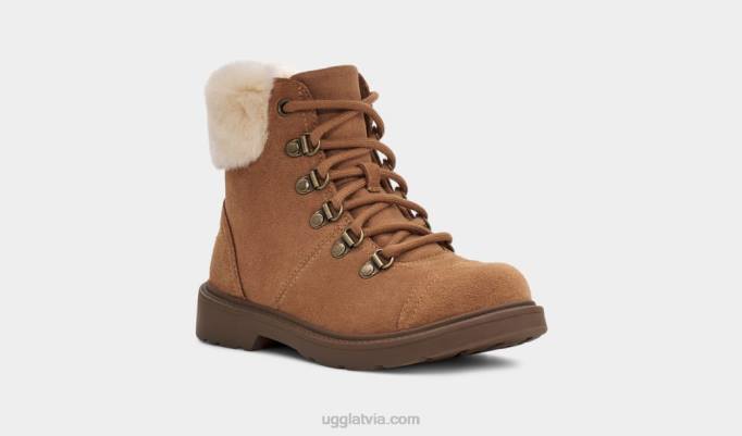 bērni UGG azell hiker laika apstākļi Z48J2334 kastaņu zamšādas
