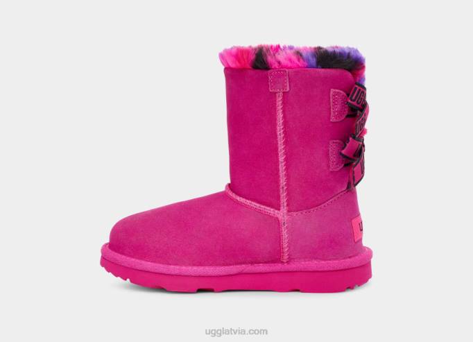 bērni UGG bailey bow plaid punk Z48J1774 klinšu roze