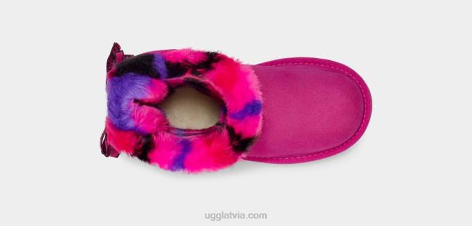 bērni UGG bailey bow plaid punk Z48J1774 klinšu roze