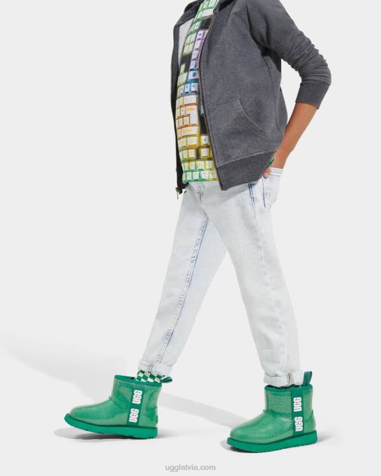 bērni UGG klasisks skaidrs mini ii Z48J1751 smaragda zaļš