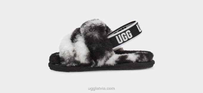 maziem bērniem UGG pūka jā slaids marmors Z48J1997 melns