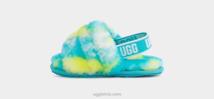 maziem bērniem UGG pūka jā slaids marmors Z48J1998 oāze zils/sērs