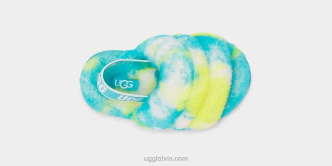 maziem bērniem UGG pūka jā slaids marmors Z48J1998 oāze zils/sērs