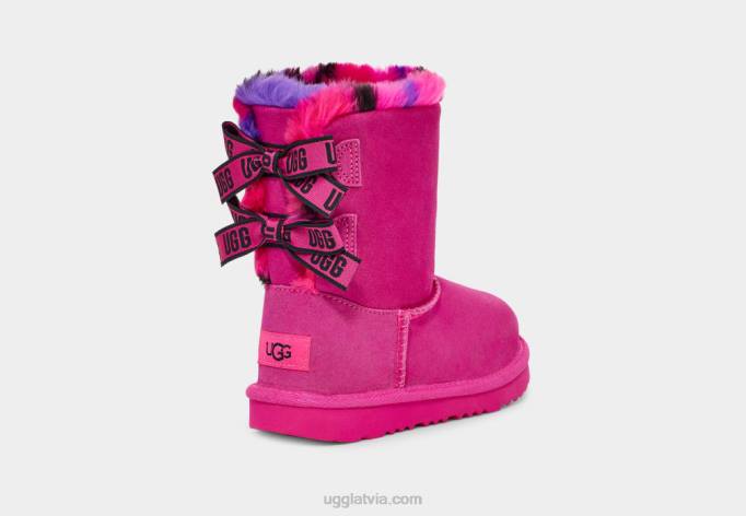 maziem bērniem UGG bailey bow plaid punk Z48J2213 klinšu roze