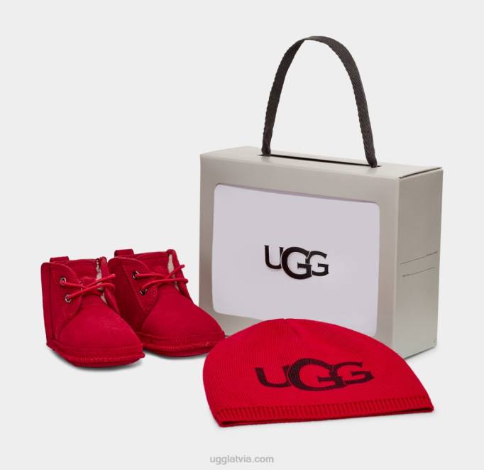 mazulis UGG neumel & beanie Z48J337 samba sarkana