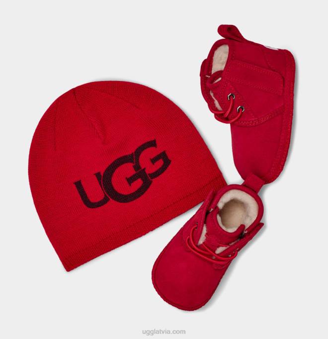 mazulis UGG neumel & beanie Z48J337 samba sarkana