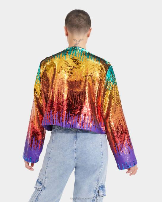 visi dzimumi UGG Chanley fliteru jakas lepnums Z48J124 varavīksne