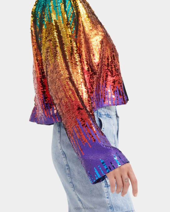 visi dzimumi UGG Chanley fliteru jakas lepnums Z48J124 varavīksne