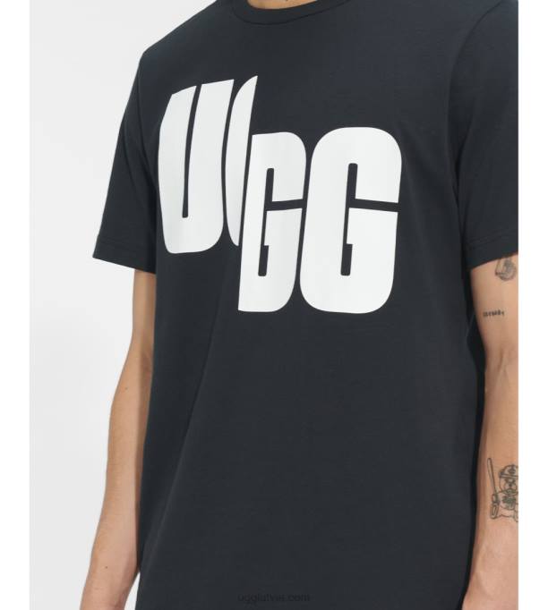 visi dzimumi UGG lielizmēra logo tee chopd Z48J2289 melns