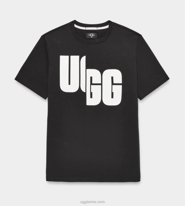 visi dzimumi UGG lielizmēra logo tee chopd Z48J2289 melns
