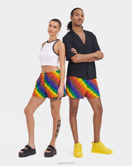 visi dzimumi UGG noni īss lepnums Z48J121 varavīksnes logotips