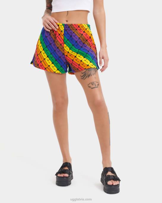 visi dzimumi UGG noni īss lepnums Z48J121 varavīksnes logotips