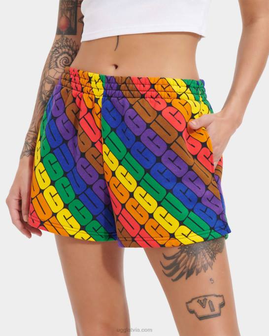 visi dzimumi UGG noni īss lepnums Z48J121 varavīksnes logotips