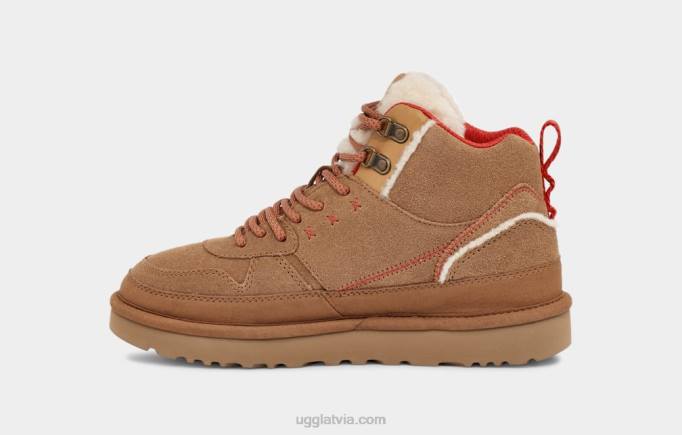 sievietes UGG augstiene hi heritage zamšādas Z48J13 kastaņu/ugunīgi sarkana zamšāda