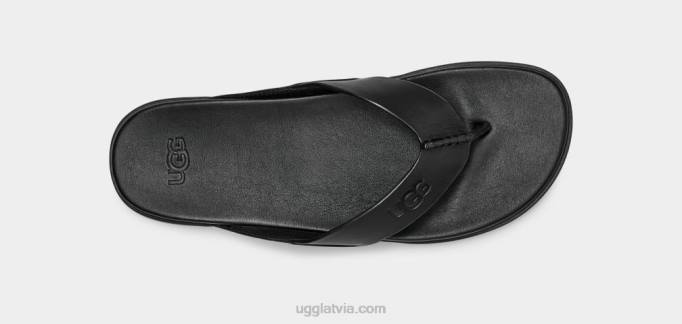sievietes UGG Solivan Flip Z48J813 melna āda