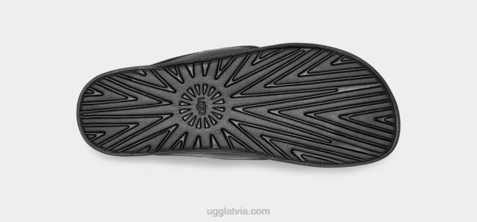 sievietes UGG Solivan Flip Z48J813 melna āda