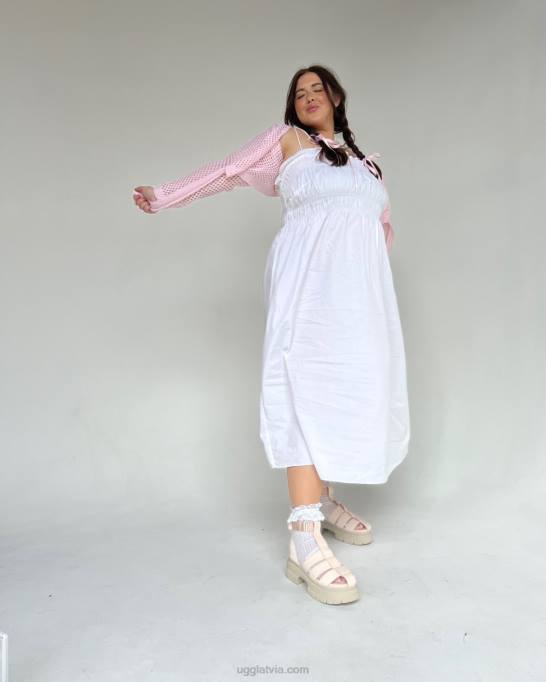 sievietes UGG ashton strappy Z48J468 sārti bēšs