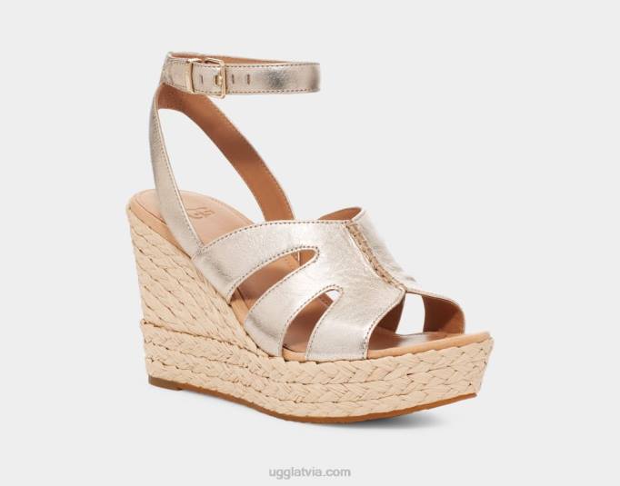 sievietes UGG careena Z48J862 gaiši zelta metālisks