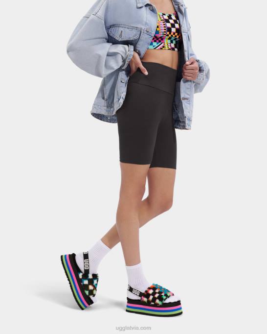 sievietes UGG disko čeku slidkalniņš Z48J58 melns multi