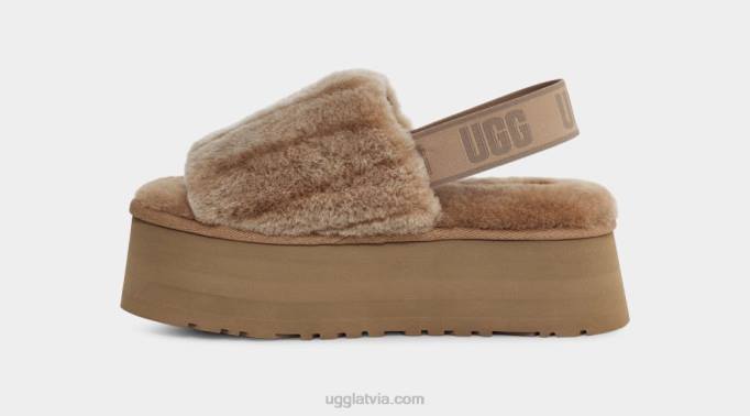 sievietes UGG disko šerpa velveta slidkalniņš Z48J55 kastanis