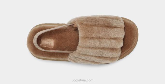 sievietes UGG disko šerpa velveta slidkalniņš Z48J55 kastanis