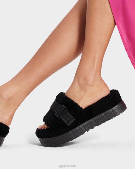 sievietes UGG fluffita Z48J836 melns