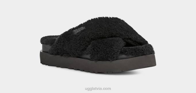 sievietes UGG fuzz cukura krusta slaids Z48J476 melns