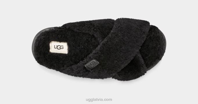 sievietes UGG fuzz cukura krusta slaids Z48J476 melns
