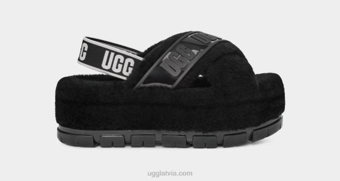 sievietes UGG fuzzita skaidrs Z48J731 melns