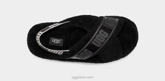 sievietes UGG fuzzita skaidrs Z48J731 melns