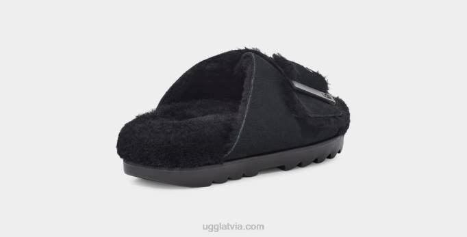 sievietes UGG izbīdāma sprādze Z48J787 melna zamšāda
