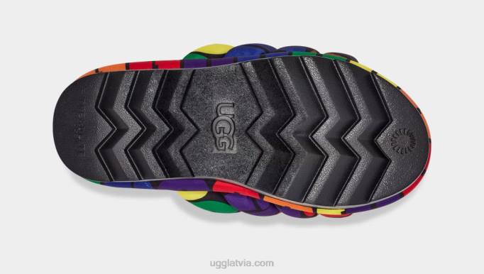 sievietes UGG lepnuma slaids Z48J604 varavīksnes logotips