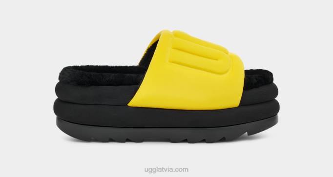 sievietes UGG maxi grafiskais slaids Z48J757 kanārijputniņš/melns