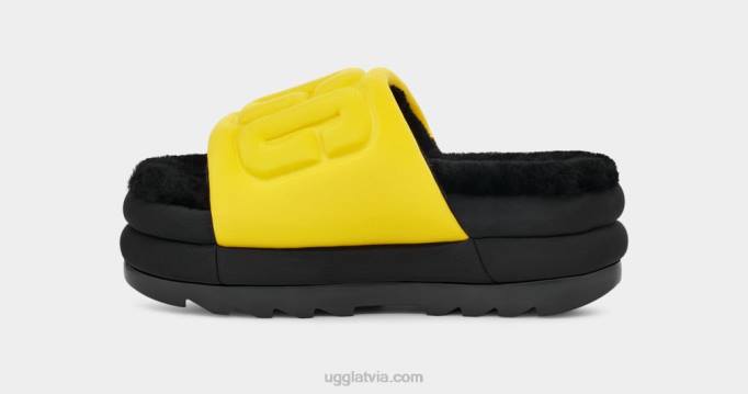 sievietes UGG maxi grafiskais slaids Z48J757 kanārijputniņš/melns