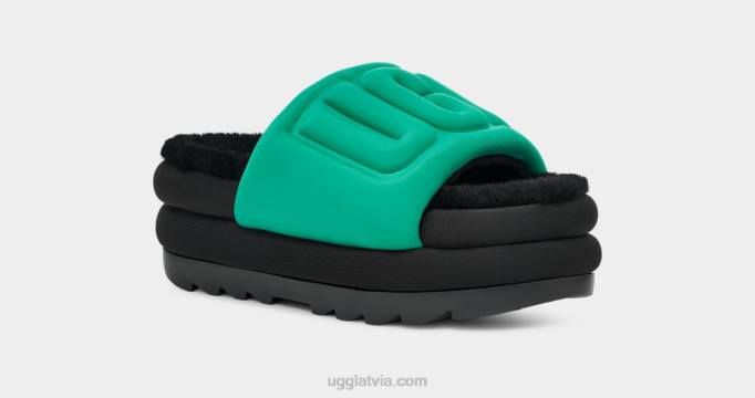 sievietes UGG maxi grafiskais slaids Z48J758 smaragda zaļš/melns