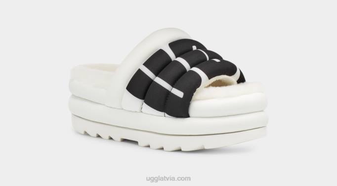 sievietes UGG maxi slide logo Z48J2140 balts