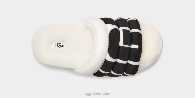 sievietes UGG maxi slide logo Z48J2140 balts