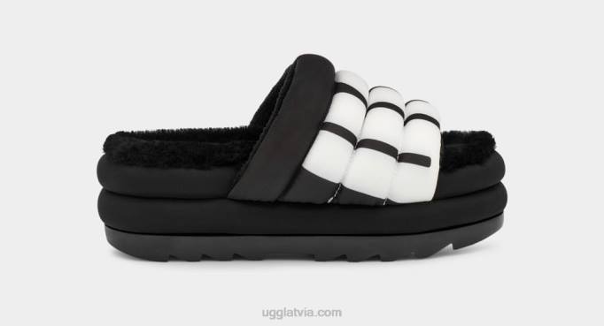 sievietes UGG maxi slide logo Z48J706 melns