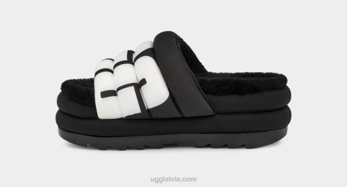 sievietes UGG maxi slide logo Z48J706 melns