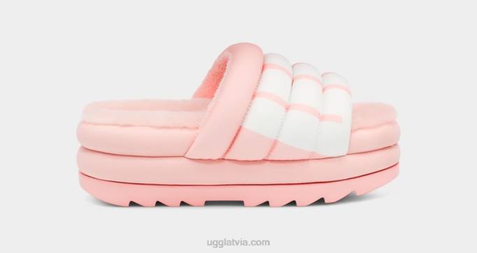 sievietes UGG maxi slide logo Z48J707 rozā ķemmīšgliemene