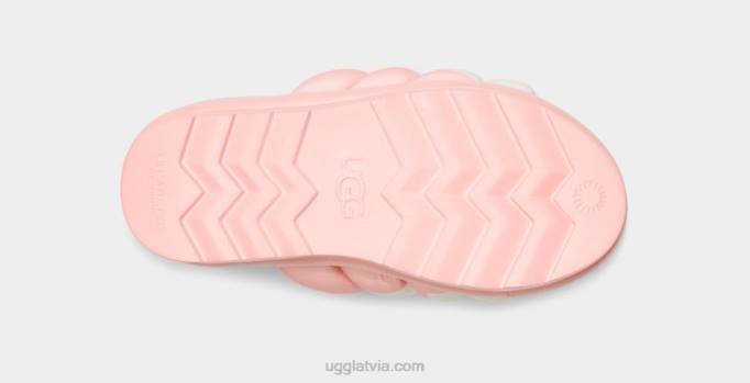 sievietes UGG maxi slide logo Z48J707 rozā ķemmīšgliemene
