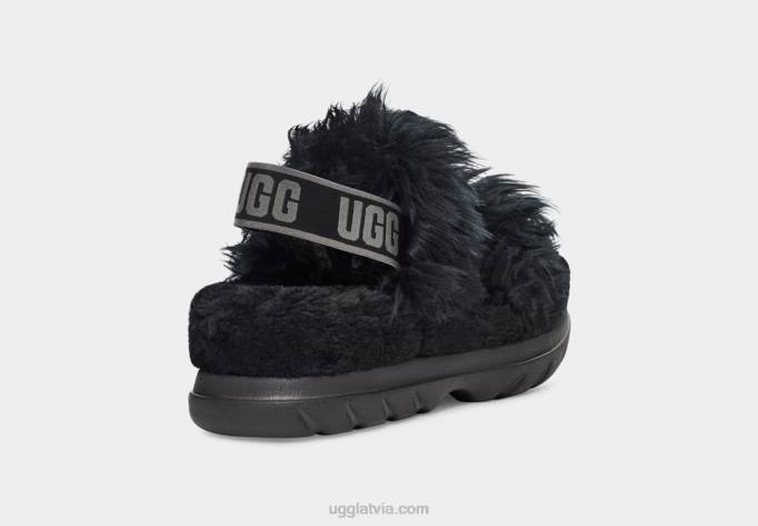 sievietes UGG pūkains cukura sandales Z48J740 melns