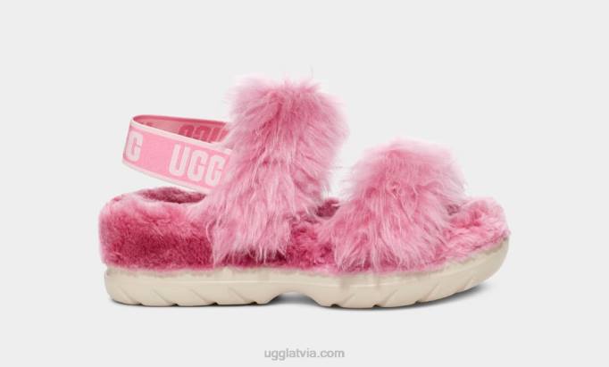 sievietes UGG pūkains cukura sandales Z48J741 rozā
