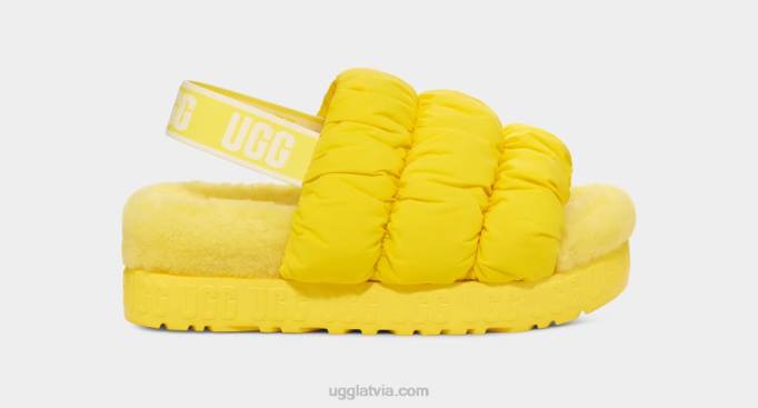 sievietes UGG scrunchita Z48J536 saulaini dzeltens