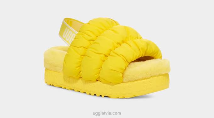 sievietes UGG scrunchita Z48J536 saulaini dzeltens