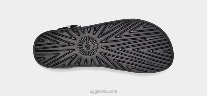 sievietes UGG solivan siksna Z48J752 melna āda