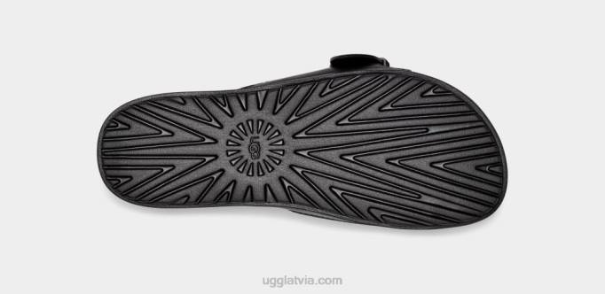 sievietes UGG solivan sprādzes slidkalniņš Z48J64 melna āda