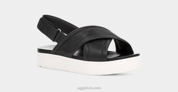 sievietes UGG zayne slingback Z48J541 melna āda