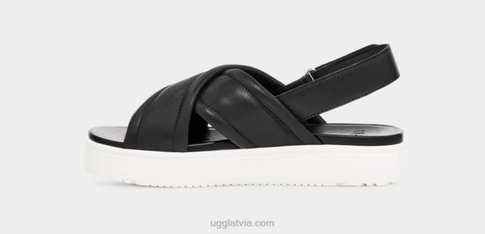sievietes UGG zayne slingback Z48J541 melna āda