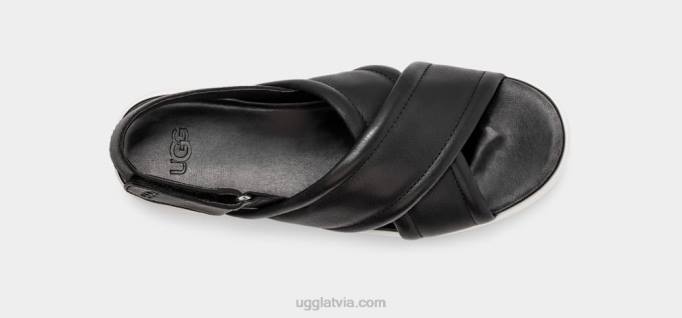 sievietes UGG zayne slingback Z48J541 melna āda